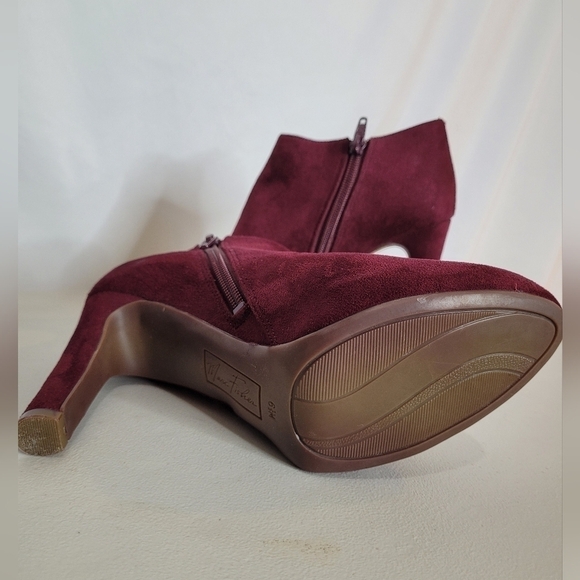 Marc Fisher Faux Suede September2 - Dark Plum Ankle Bootie - Size 6.5 - Picture 9 of 13